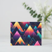 Neon Mountains Briefkaart (Staand voorkant)