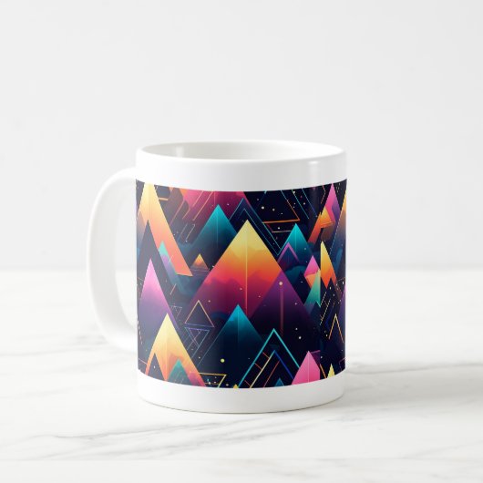 Neon Mountains Mok (Voorkant links)