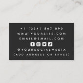 Neon Movie Slate Filmmaker Social Media Visitekaartje (Achterkant)