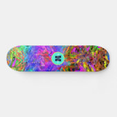 Neon Mozaïek Abstracte Dd Merk Gepersonaliseerd Persoonlijk Skateboard (Horizontaal)
