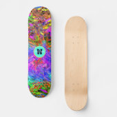 Neon Mozaïek Abstracte Dd Merk Gepersonaliseerd Persoonlijk Skateboard (Voorkant)
