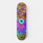 Neon Mozaïek Abstracte Dd Merk Gepersonaliseerd Persoonlijk Skateboard (Voorkant)