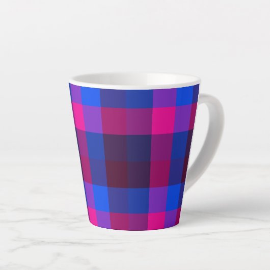 Neon mozaïek fusie latte mok (Rechterhoek)