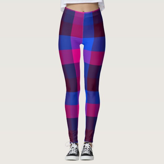 Neon mozaïek fusie leggings (Voorkant)