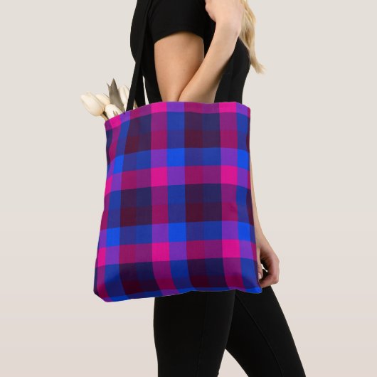Neon mozaïek fusie tote bag (Dichtbij)