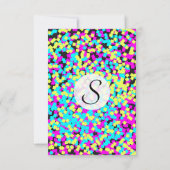 Neon Multi-Color Fun Confetti Kaart (Achterkant)