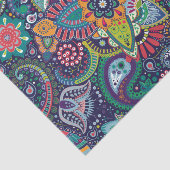 Neon Multicolor floral Paisley patroon Tissuepapier (Detail)