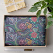 Neon Multicolor floral Paisley patroon Tissuepapier (Geschenk)