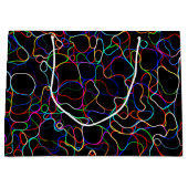 Neon Multicolor Lines Groot Cadeauzakje (Voorkant)