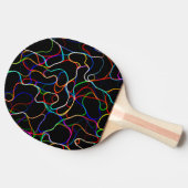 Neon Multicolor Lines Tafeltennisbatje (Zijkant)