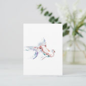 Neon Multicolor Rainbow Fish/Goldfish/Koi Briefkaart (Staand voorkant)