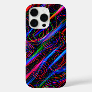 Neon Multicolored Curvy Lines - COOL iPhone 16 Pro Hoesje