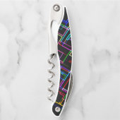 Neon Multicolored Stripe Line Pattern - COOL Kurkentrekker (Voorkant)