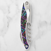 Neon Multicolored Stripe Line Pattern - COOL Kurkentrekker (Achterkant)