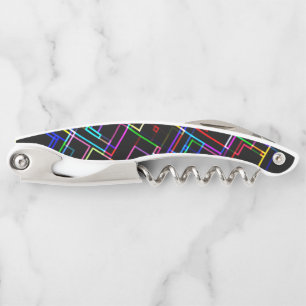 Neon Multicolored Stripe Line Pattern - COOL Kurkentrekker