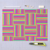 Neon Multicolored Weaved Squares Tissuepapier (Craft)