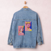 **Neon Muse: Electric Grace in Motion** Denim Jacket (Hangar)