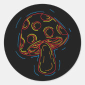 Neon Mushroom Sticker (Voorkant)