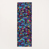 Neon Mushroom Vibes - Bioluminescent Groove Yogamat (Achterkant)