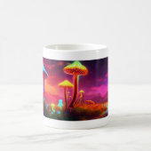 Neon Mushrooms: psychedelische gloed Mok ontwerp (Center)