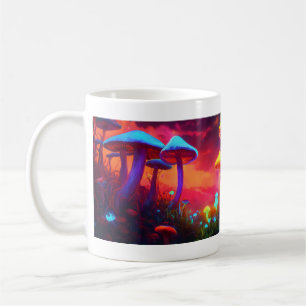 Neon Mushrooms: psychedelische gloed Mok ontwerp