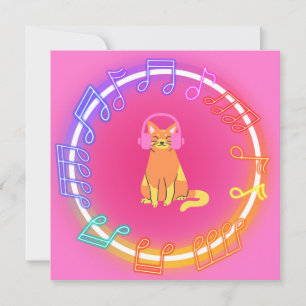 Neon Music Cat Kaart