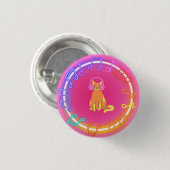 Neon Music Cat Ronde Button 3,2 Cm (Voorkant /achterkant)