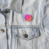 Neon Music Cat Ronde Button 3,2 Cm (In situ)