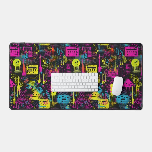 Neon Music Graffiti Bureaumat (Keyboard & Muis)