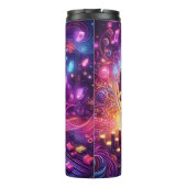 Neon Music Mixer Hoofdtelefoon Abstract Thermosbeker (Achterkant)