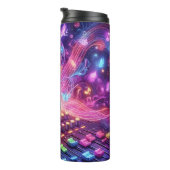 Neon Music Mixer Hoofdtelefoon Abstract Thermosbeker (Geroteerd rechts)