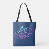 Neon Muziekgeluiden Design Tote Bag (Achterkant)