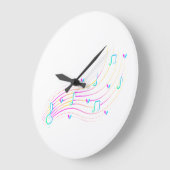Neon muzieknoot golf clipart grote klok (Hoek)