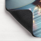 Neon muzieknoten afkomstig uit de Platenspeler Muismat (Hoek)