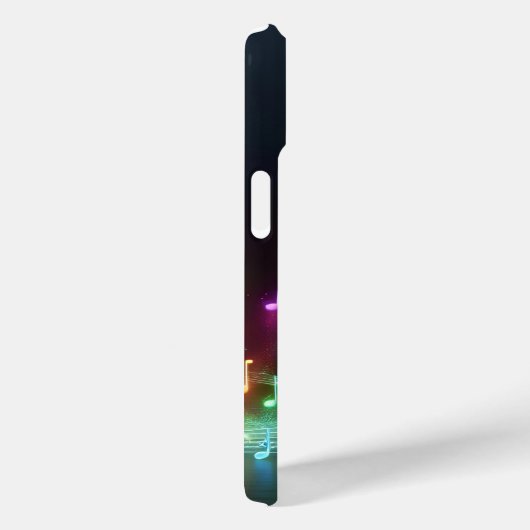 Neon muzieknoten Case-Mate iPhone case (Achterkant / Rechts)