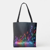 Neon muzieknoten tote bag (Achterkant)