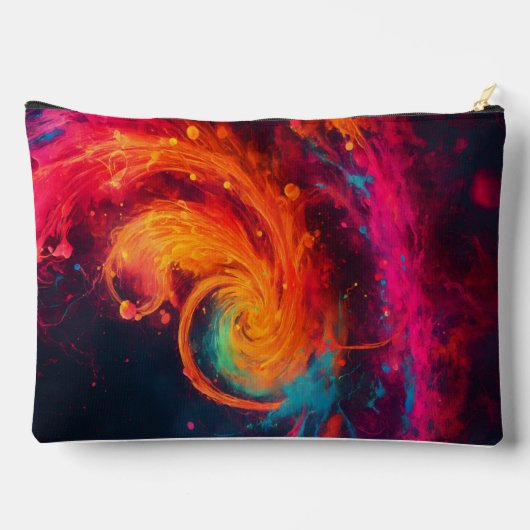 Neon Mystical Swirls Print Canvas tas (Achterkant)