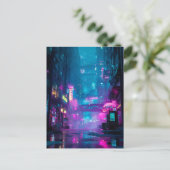 Neon Na Middernacht Briefkaart (Staand voorkant)