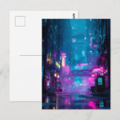 Neon Na Middernacht Briefkaart (Voorkant / Achterkant)