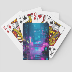 Neon Na Middernacht Pokerkaarten