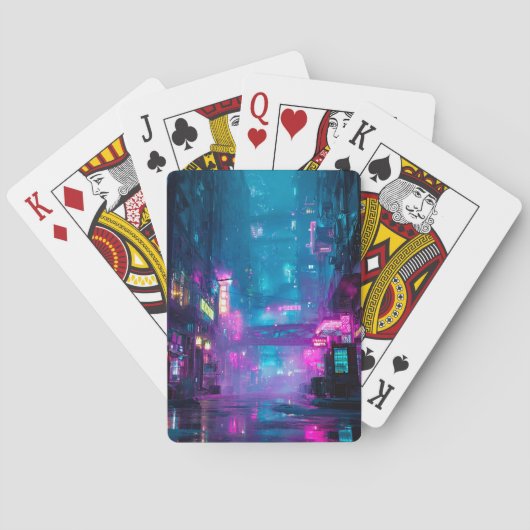 Neon Na Middernacht Pokerkaarten (Achterkant)