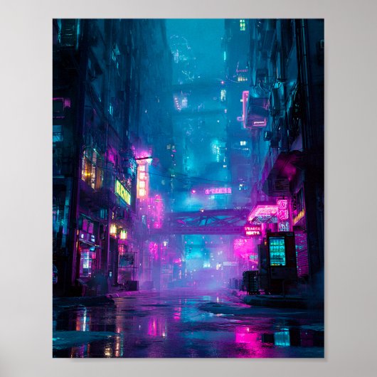 Neon Na Middernacht Poster (Voorkant)