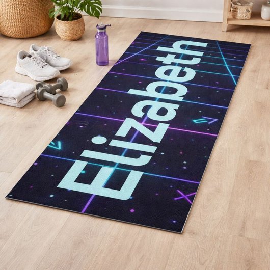 Neon Naam Retro 80's Yogamat