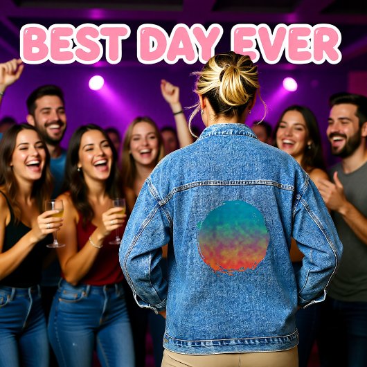 Neon Nachtglans Denim Jacket