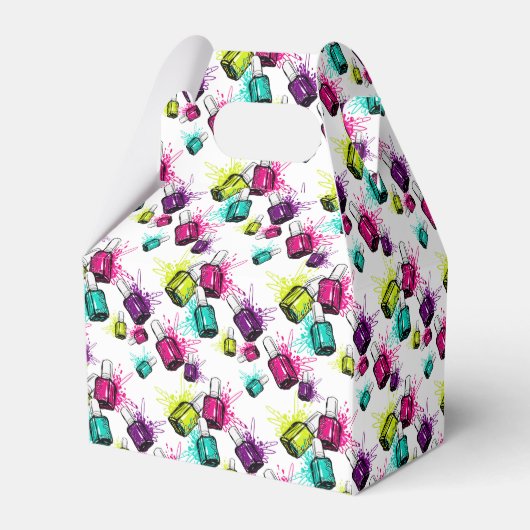 Neon Nail Pools patroon Bedankdoosjes (Achterkant)