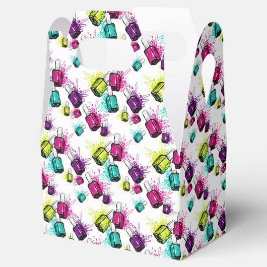 Neon Nail Pools patroon Bedankdoosjes (Geopend)