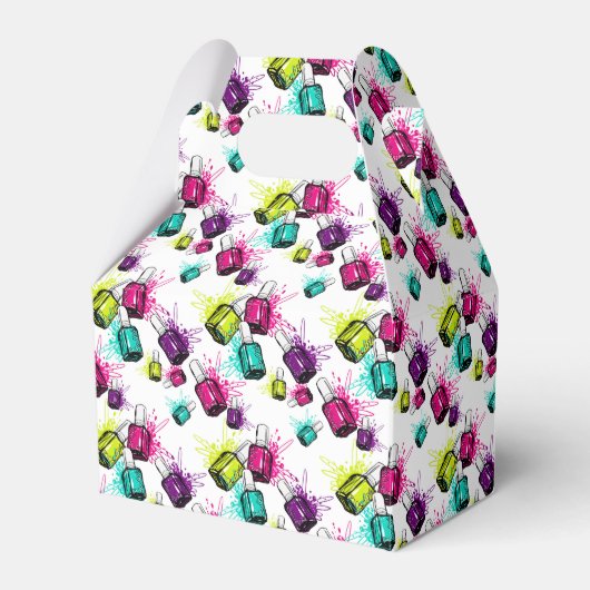 Neon Nail Pools patroon Bedankdoosjes (Voorkant Zijde)