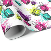 Neon Nail Pools patroonpatroon Cadeaupapier (Rol Hoek)