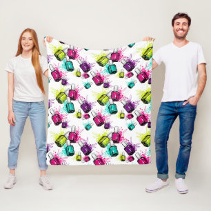 Neon Nail Pools patroonpatroon Fleece Deken