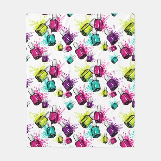 Neon Nail Pools patroonpatroon Fleece Deken (Voorkant)